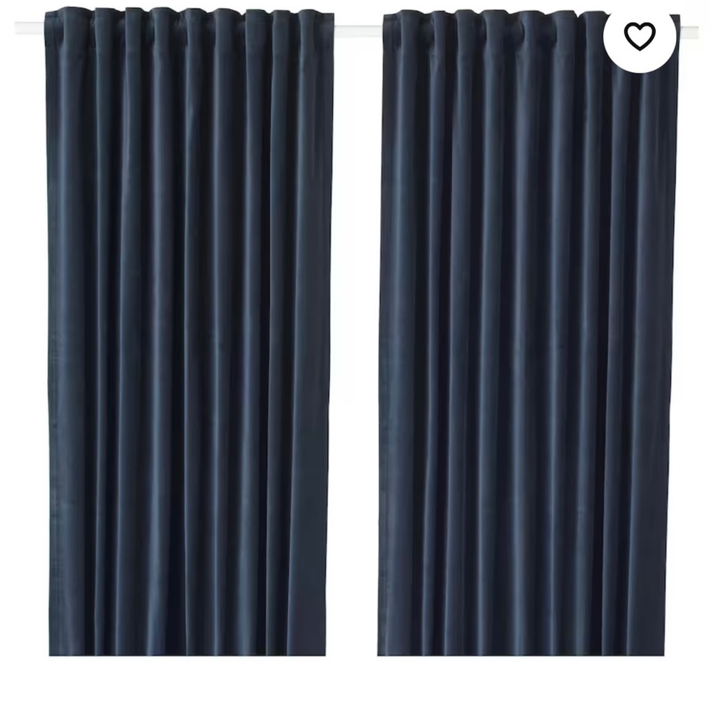 Navy Blue Ikea SANELA 55”x98” Curtain Panels